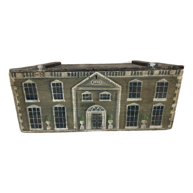 Late 19th Century English Folk Art Painted Box For Sale
