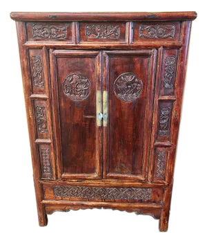 Antique Chinese Carved Cabinet (3708), Circa 1800-1849