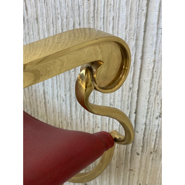 Chrome 1960s Italian Hollywood Regency Chrome and Leather Savonarola Director's Chairs For Sale - Image 8 of 13