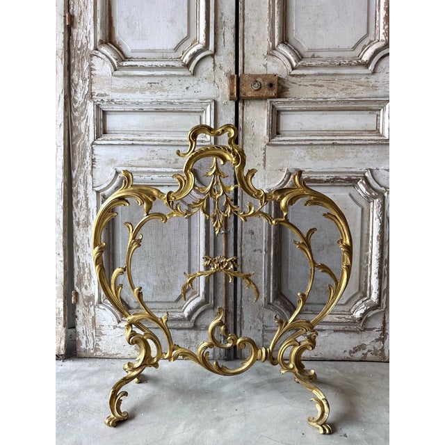 Gilt Bronze Fire Screen, France, 1900 For Sale - Image 11 of 11