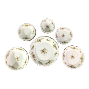 1950s Johann Haviland Moss Rose Pattern Dinner Set- 20 Pieces