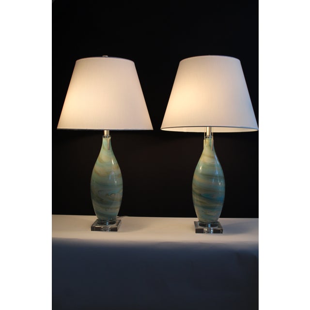 Mid-Century Modern Mid 20th Century Swirled Seguso Style Murano. For Sale - Image 3 of 12