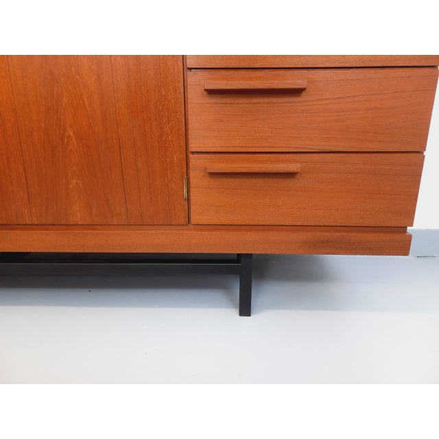 Vintage Scandinavian Sideboard in Teak and Black Metal, 1960s For Sale - Image 6 of 18