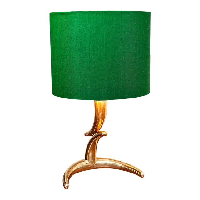 French Brass Table Lamps, 1970s, Set of 2 For Sale