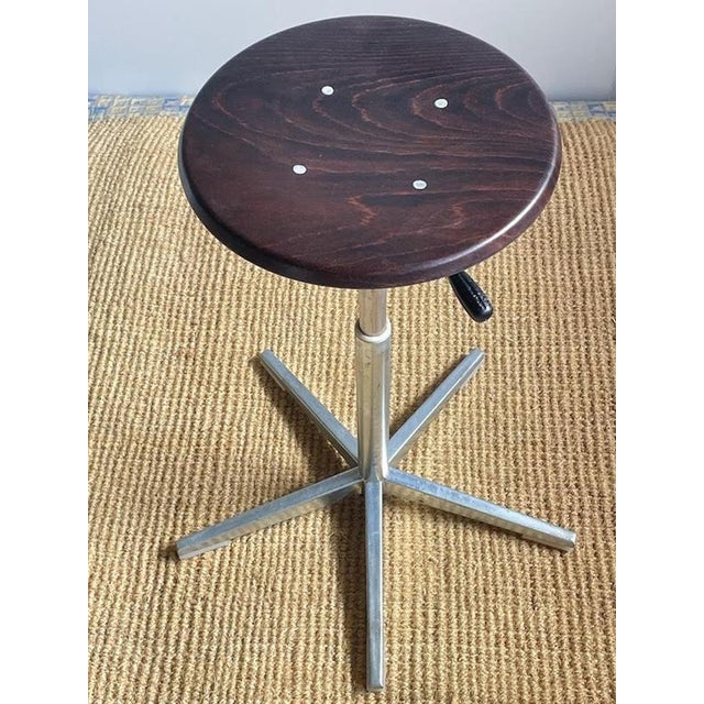 Vintage Adjustable Atelier Stools from Embru, Switzerland, 1960s, Set of 2 For Sale - Image 10 of 14