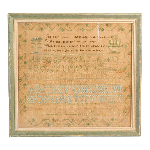 Schoolgirl Sampler Wrought by Ann Brigham Newton (1820-1883) 1832, Worcester, Massachusetts For Sale