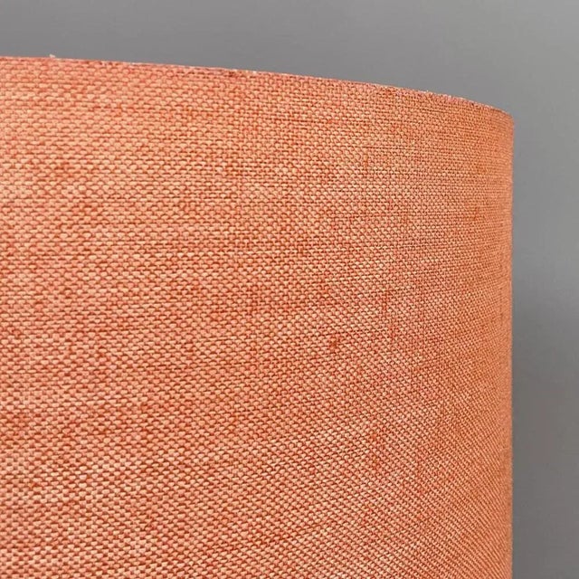 Metal Mid-Century Modern Italian Metal Fabric and Glass Table Lamp by Stilnovo, 1960s For Sale - Image 7 of 12