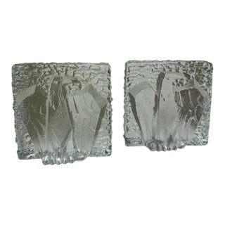 Blenko Imperial Eagle Pair of Bookends Don Shepherd Designed For Sale