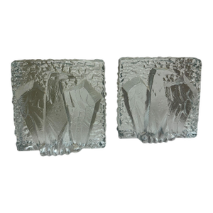 Blenko Imperial Eagle Pair of Bookends Don Shepherd Designed
