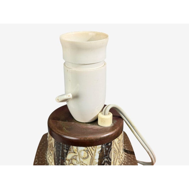 Beige Nils Thorsson, Baca Table Lamp, Ceramic, Denmark, 1960s For Sale - Image 8 of 9