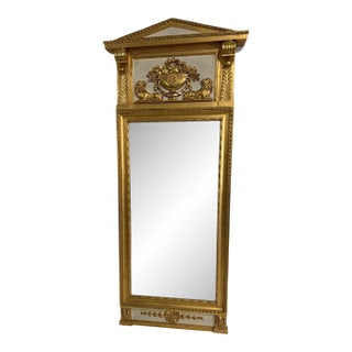 19th Century Swedish Neoclassical Pier Mirror For Sale