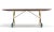 Mid-Century Modern Brass X Base on Wheels Dining Table For Sale - Image 4 of 7
