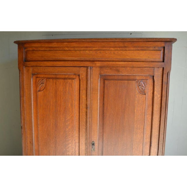 Antique Oak Girls Wardrobe For Sale - Image 3 of 10