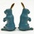 Chinoiserie Antique 19th Century Chinese Export Blue & Gold Cloisonné Rabbits - A Pair For Sale - Image 3 of 7