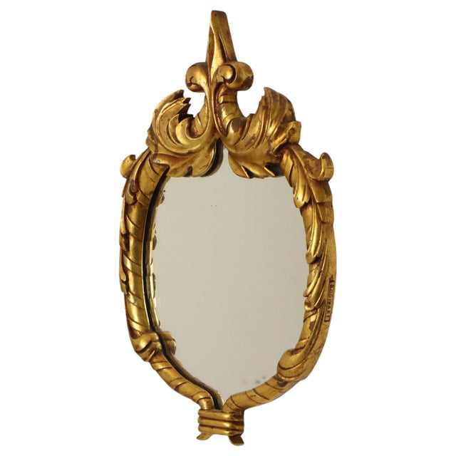 Baroque Gold-Leaf Gilded Acanthus Mirror For Sale - Image 4 of 18