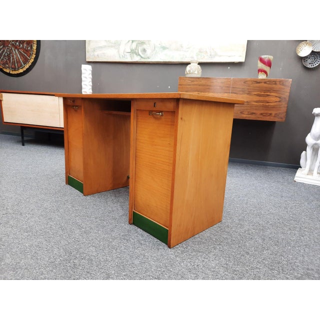 Vintage Childrens Desk with Roll-Up Doors, 1950s For Sale - Image 9 of 13