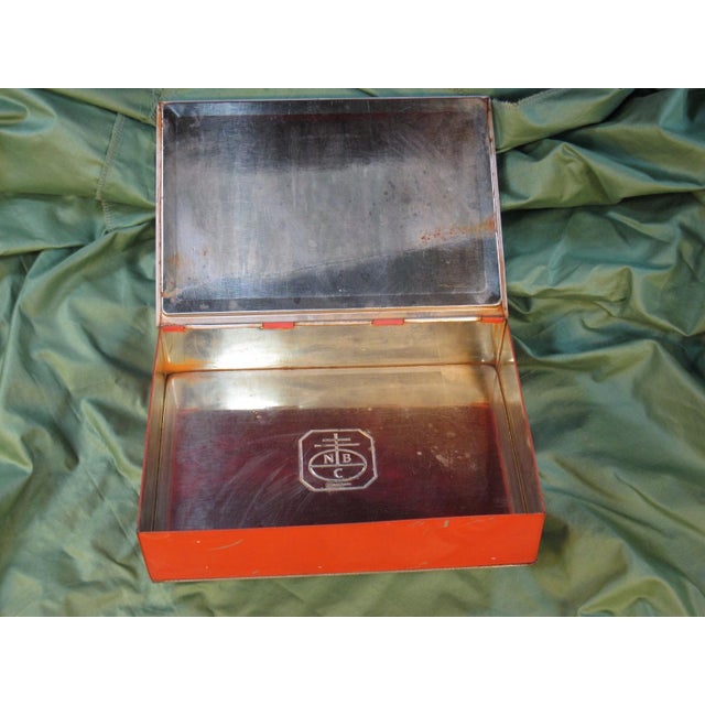 Tin / Box Nabisco Cookies or Crackers Metal Vintage Xmiss Horse Carriage For Sale - Image 9 of 16