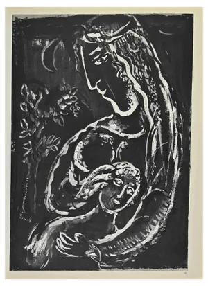 Marc Chagall, Hagar in the Desert, Lithograph, 1960