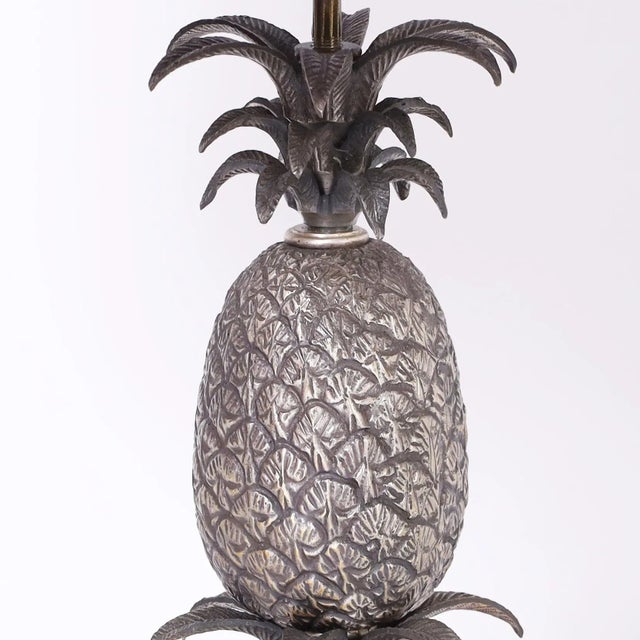 Pair of Mid Century Neoclassic Pineapple Table Lamps For Sale - Image 4 of 6