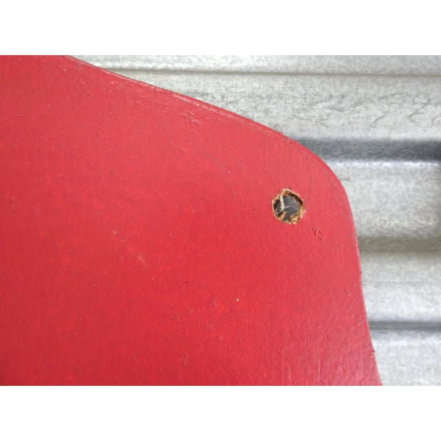 1990s 1990s Oversized Pop Art Red Wood Figure Wall Sculpture For Sale - Image 5 of 12