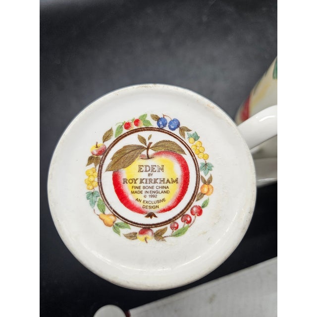 Shabby Chic Vintage Roy Kirkham Orchard Fine Bone China Mugs, Set of Three, Made in England For Sale - Image 3 of 8