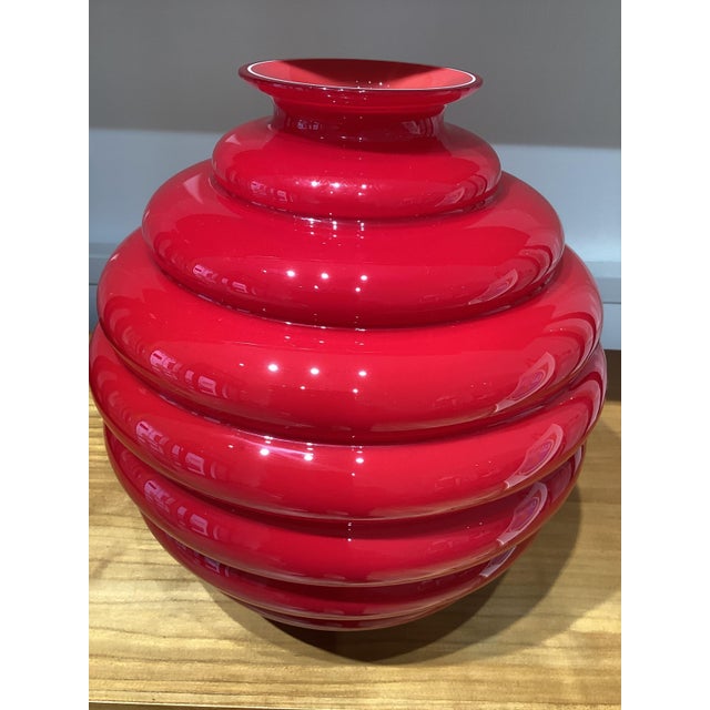 2000 - 2009 Venini Murano Glass Vase by Napoleone Martinuzzi, 2006 For Sale - Image 5 of 10