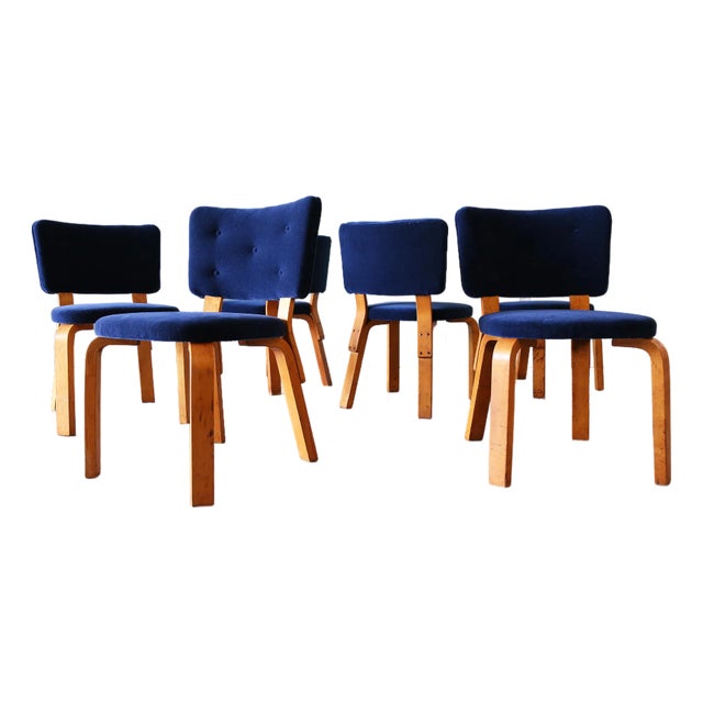 1st Edition Set of 6 Alvar Aalto for FinSven Model 62 Chairs, 1934 For Sale
