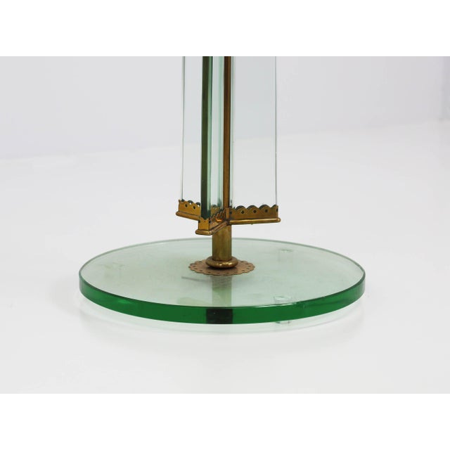 Large Glass Stem Luminator Lamp by Pietro Chiesa for Fontana Arte, 1940s, in Good conditions. Designed 1920 to 1949 This...
