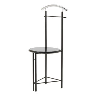 Vintage Postmodern Black Valet Stand, 1980s For Sale