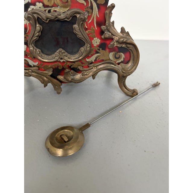 1940s Louis XV Mantel Clock in Faux Tortoiseshell by Wilhelm Kienzle, 1940 For Sale - Image 5 of 14