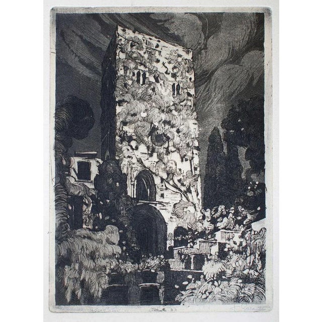 Fascinating view of Ravello (Amalfi Coast) by Nicola Galante. Published in 100 prints, it is hand signed lower right by...
