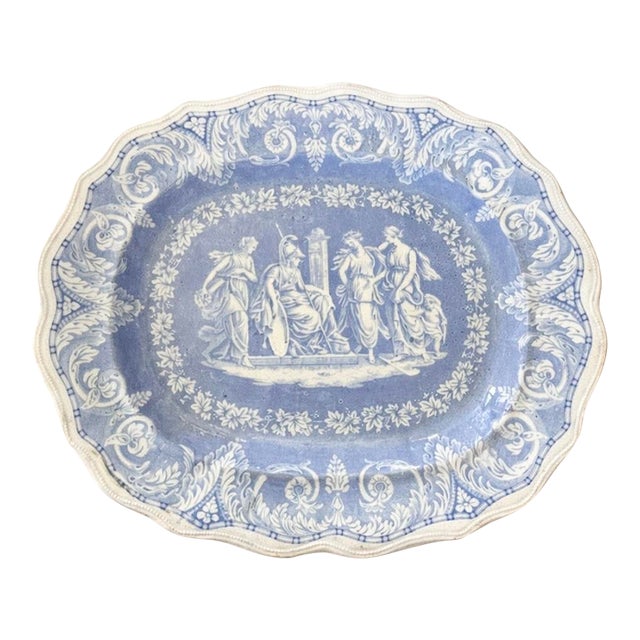 Antique Early 19th Century English Traditional Etruscan Platter For Sale