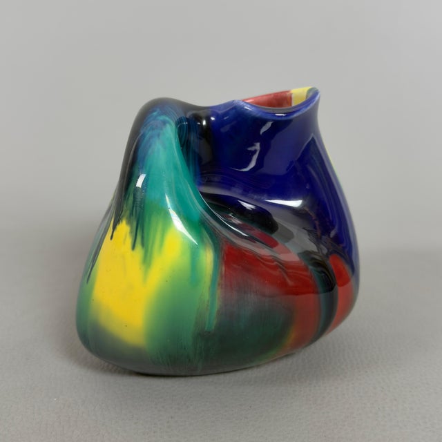Modern Vintage Ceramic Vase by Camillo Ghigo, 1970s For Sale - Image 3 of 14