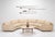Harvey Probber Three-Piece Sectional Sofa, circa 1955 Upholstery and solid walnut. Large-scale three-piece sectional sofa...