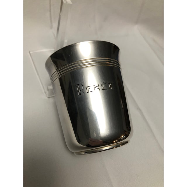 Metal Christofle Silver Plate Cup For Sale - Image 7 of 8
