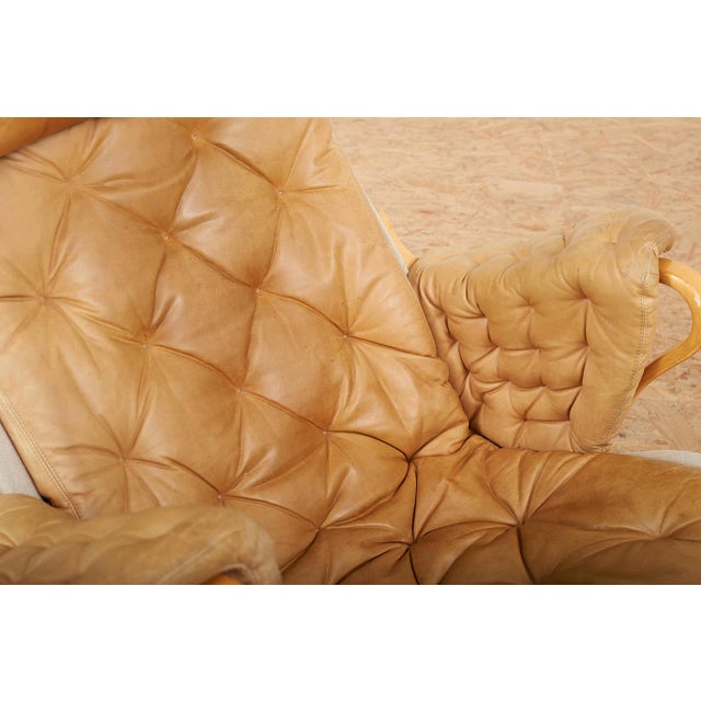 Vintage Lounge Chair in Leather by Bruno Mathsson for Dux, 1967 For Sale - Image 5 of 11