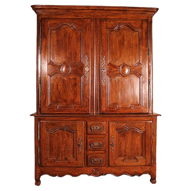 18th Century Louis XV French Oak Buffet For Sale