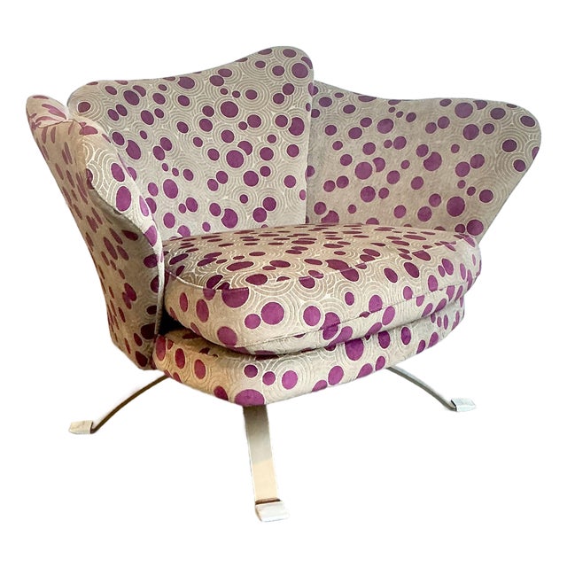 Vintage Italian Biomorphic Lounge Chair For Sale