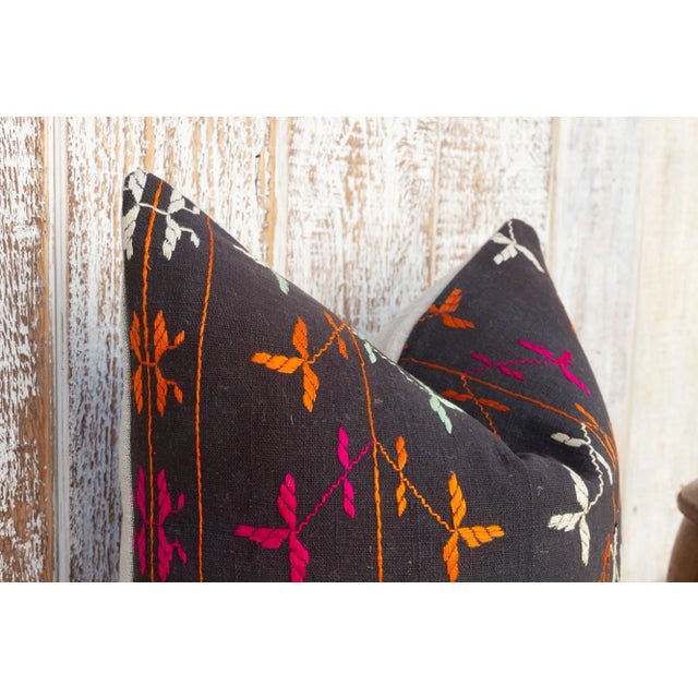 Khusi Antique Indian Folk Pillow For Sale - Image 4 of 9
