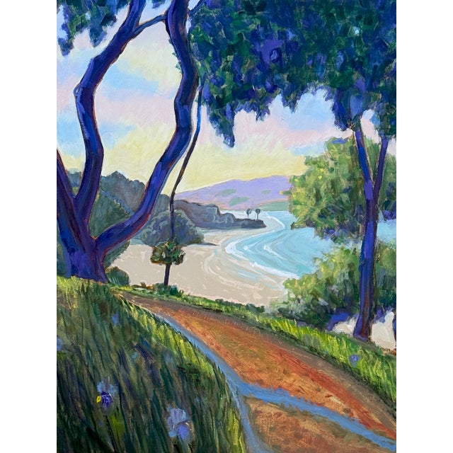 Large Expressionist California Landscape Oil on Canvas Hartman For Sale In San Francisco - Image 6 of 7