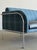 1970's Danish Loveseat by Friis & Elmar Moltke Nielsen for Randers Denmark in Leather and Blue Plaid For Sale In Los Angeles - Image 6 of 12