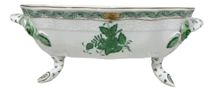 Bouquet Apponyi Green Fruit Bowl from Herend, 1960s