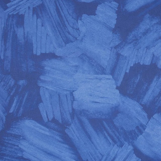 Abstract SAMPLE - Schumacher x Backdrop Atmos Wallpaper In Bright Blue For Sale - Image 3 of 4