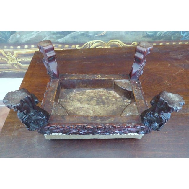 Antique Victorian Beadwork Upholstered Stool, 1860 For Sale - Image 10 of 17