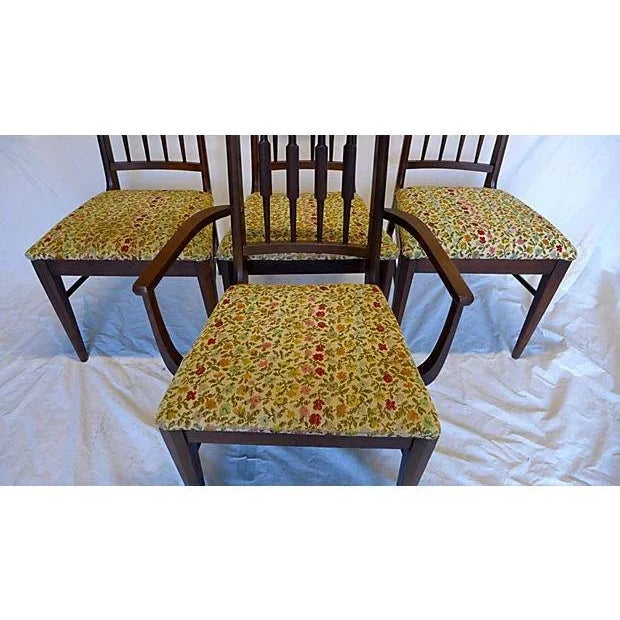 Mid-Century Reed-Back Dining Chairs - Set of 4 For Sale - Image 4 of 9