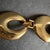 Late 20th Century Vintage Chunky Gold Tone Collar Necklace Statement Maximalist Crescent Moon C Link 17" For Sale - Image 5 of 10