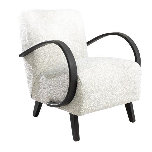 1950s Czech Wooden Armchair by J. Halabala For Sale