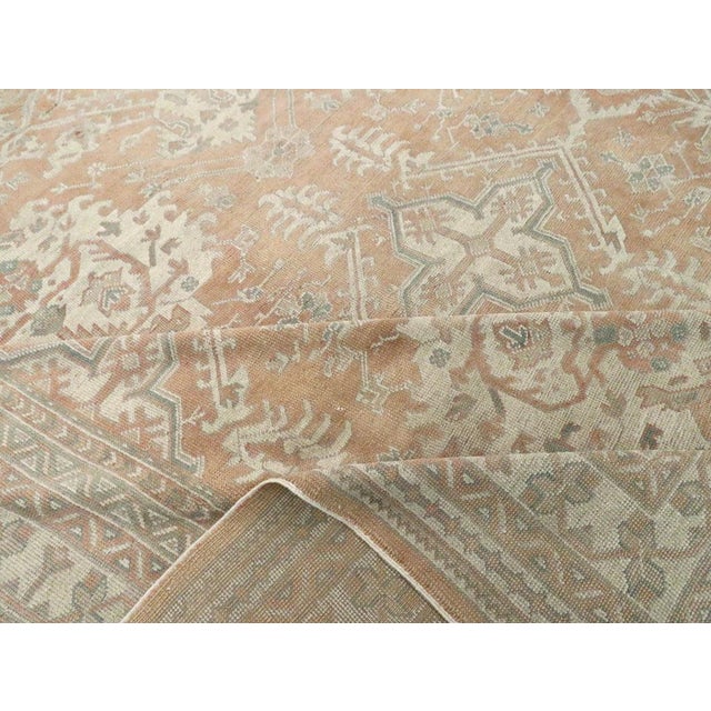 Galerie Shabab Collection Early 20th Century Handmade Turkish Oushak Oversize Carpet For Sale In New York - Image 6 of 7