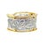 Vintage Carrera Y Carrera cuff style ring crafted in 18k yellow and white gold, featuring an open design with a raised...