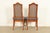 Baker Furniture Style French Provincial Louis XV Carved Walnut and Cane Back Side Chairs or Dining Chairs, Pair For Sale - Image 12 of 14